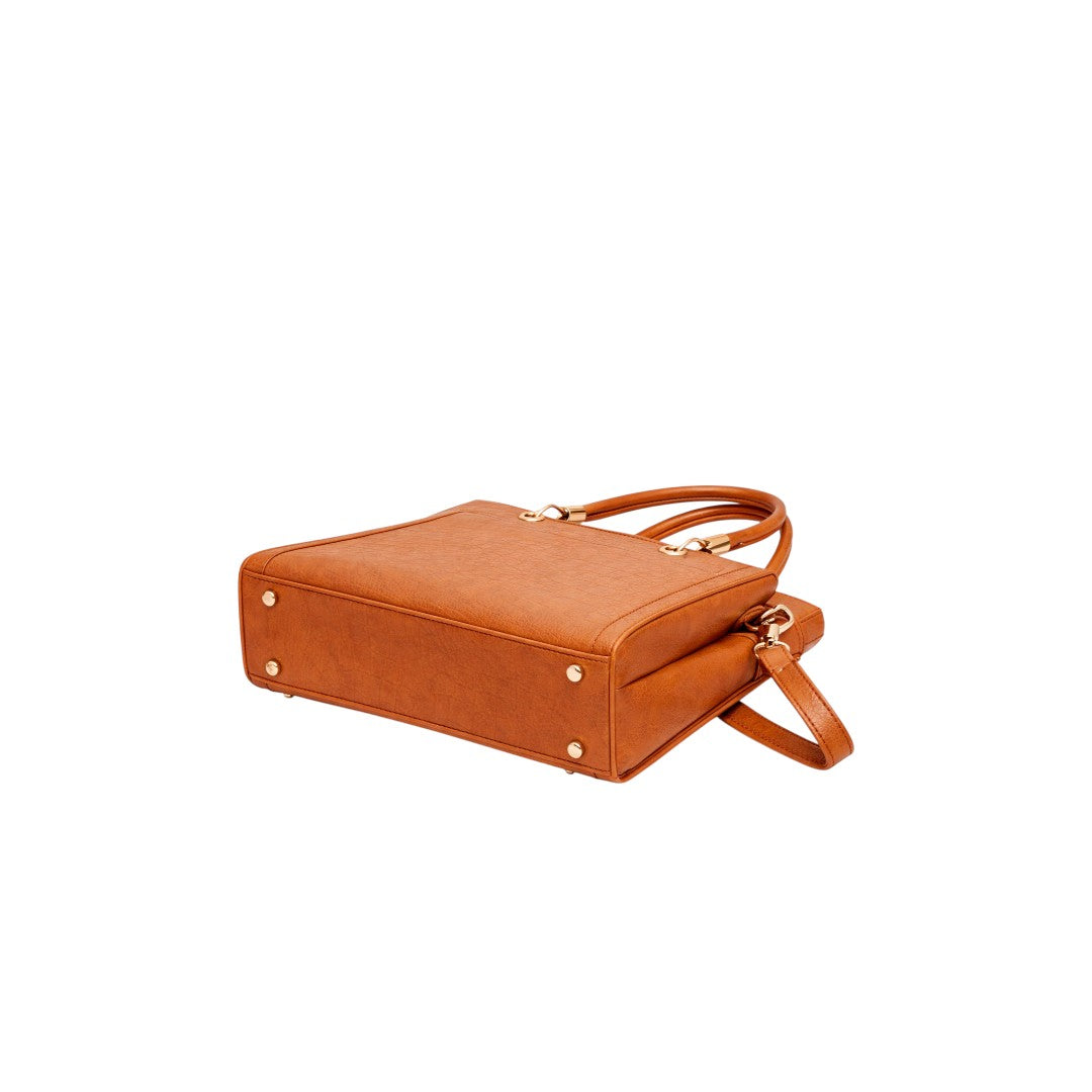 Dodel Luxury Brown Crocodile Texture Shoulder Bag for Women