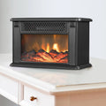 Style Selections 14.6-in W Black Fan-Forced Electric Fireplace