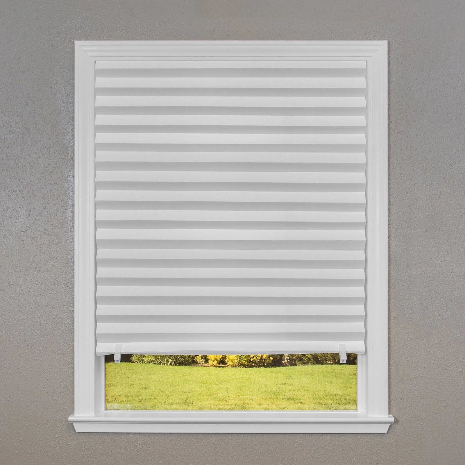 Redi Shade Light Filtering Pleated Paper Window Shade, White - 6 pack
