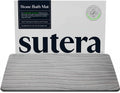 Sutera Stone Bath Mat, Diatomaceous Earth Shower Mat, Non-Slip Super Absorbent Quick Drying Bathroom Floor Mat (23.5 x 15 Gray)