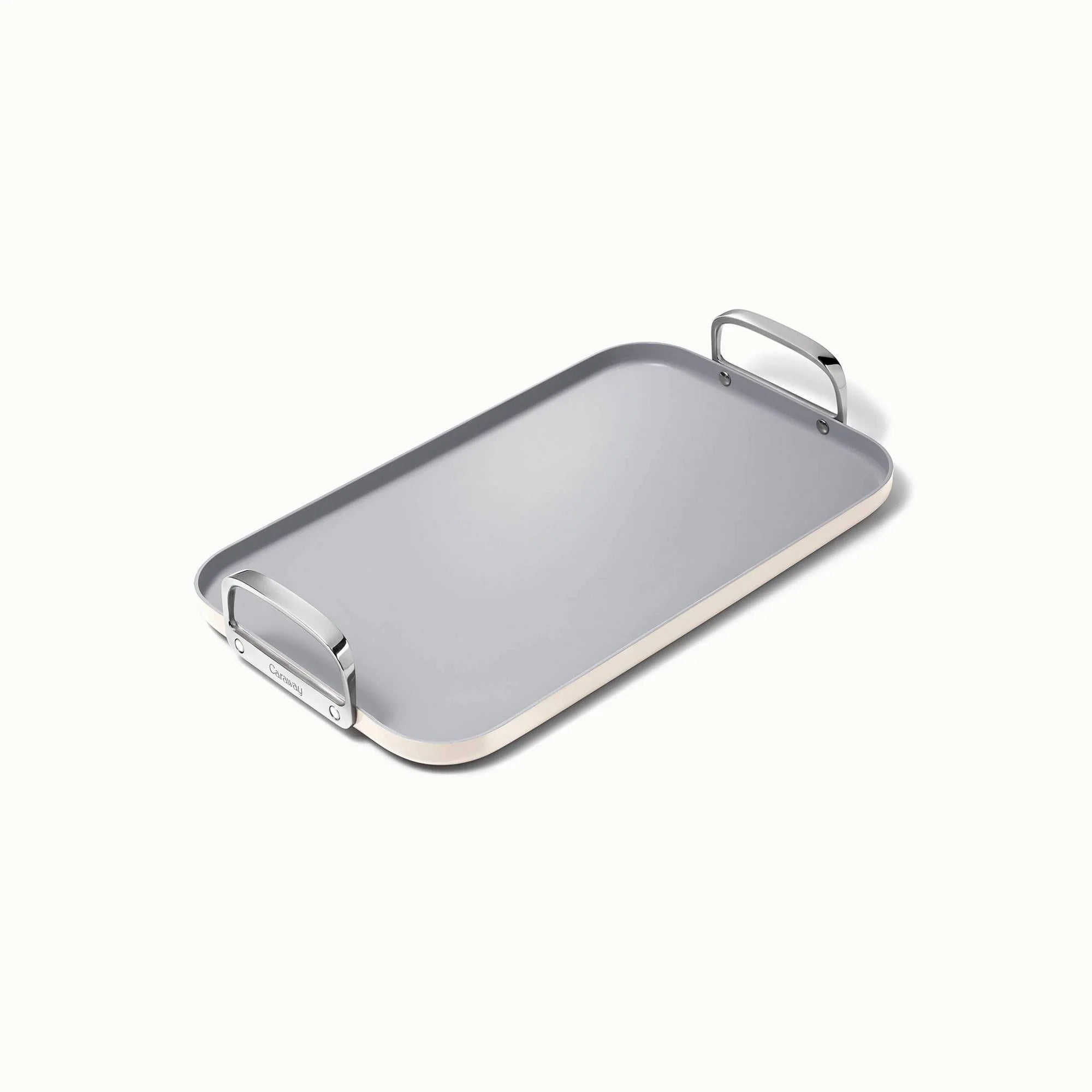 Caraway Ceramic Nonstick Double Burner Griddle in Cream