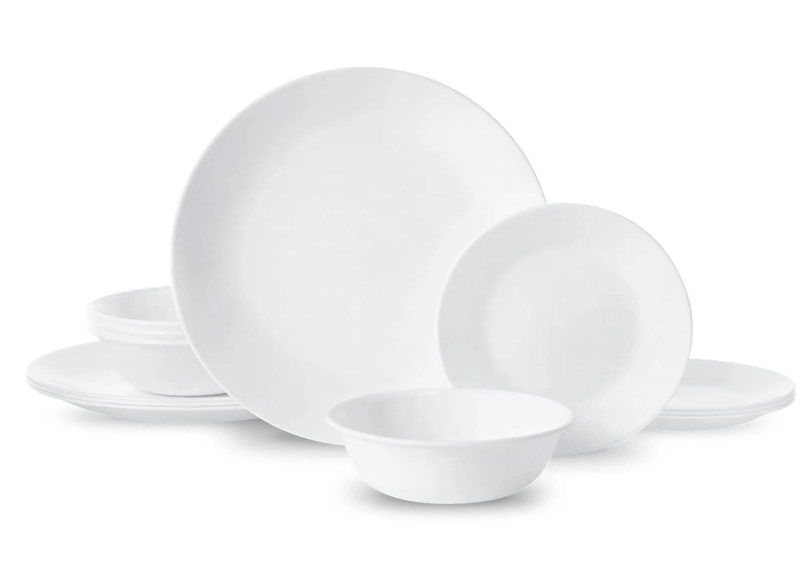 Corelle Winter Frost White, 12 Piece, Dinnerware Set