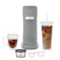 Mr. Coffee Single-Serve Iced and Hot Coffee Maker with Reusable Tumbler and Reusable Coffee Filter, Rock
