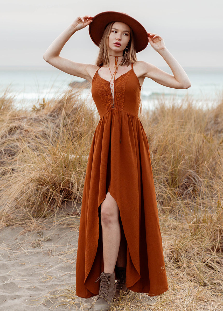 Women Holland Dress in Spice
