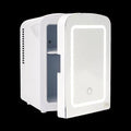 Paris Hilton Mini Refrigerator and Personal Beauty Fridge, Mirrored Door with Light, 4-Liter, White