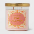 15.1oz Lidded Glass Jar 2-Wick Candle Pink Champagne - Opalhouse