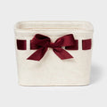 Threshold Felt Ivory Basket with Red Velvet Ribbon | Target