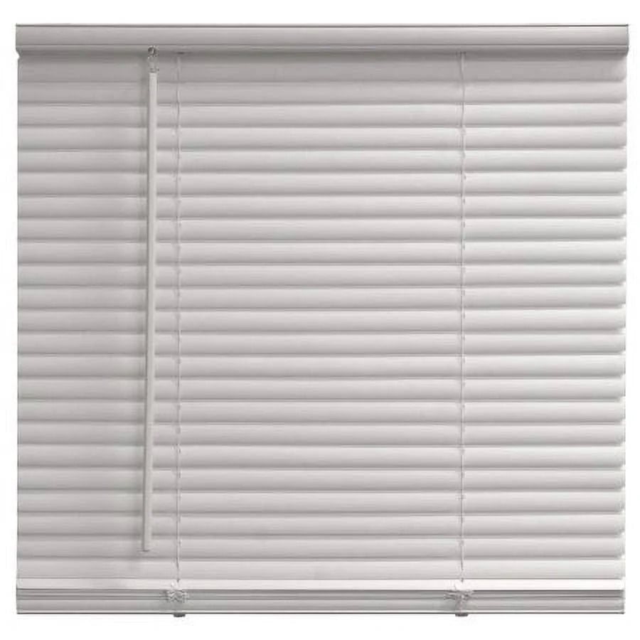 Mainstays 1" White Cordless Vinyl Light Filtering Blinds