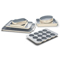 Caraway Home Non-Stick Ceramic Bakeware Set, 11-Piece - Cream