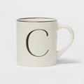 16oz Stoneware Monogram C Mug Ivory - Threshold