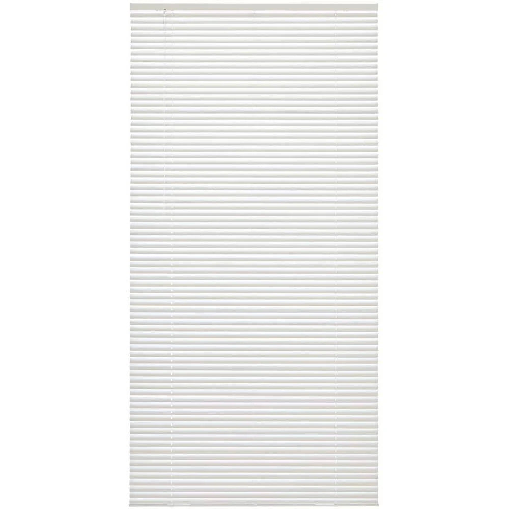 White Cordless Light Filtering Mini Blinds with 1 in. Slats - 27 in. W x 72 in. L