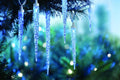 25 Random Twinkle Icicle LED Light Set Blue Light by Holiday Time
