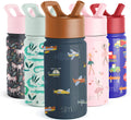 Simple Modern Kids Water Bottle with Straw Lid | Insulated Stainless Steel Reusable Tumbler for Toddlers, Boys | Summit | 14oz, Wheels Up