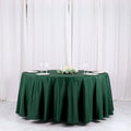 Efavormart 120" Hunter Emerald Green Polyester Round Tablecloth
