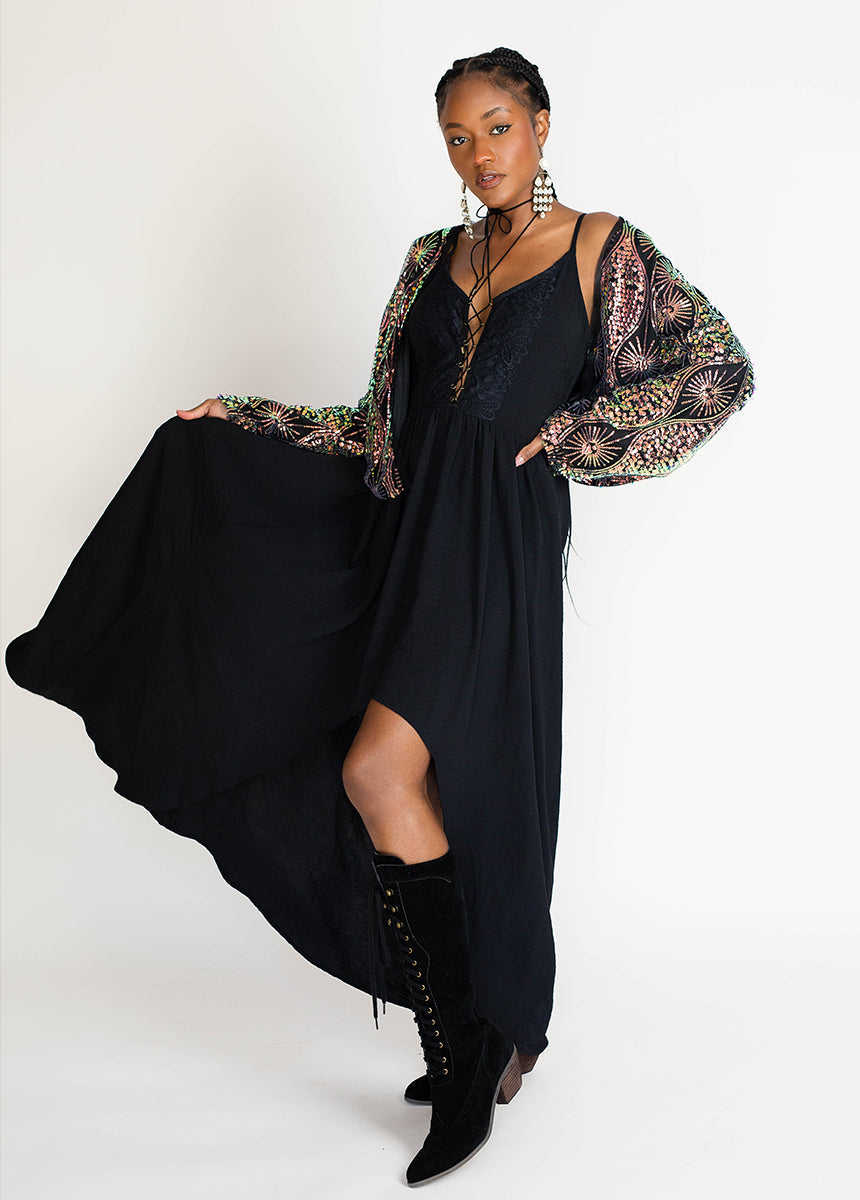 Women Holland Dress in Black