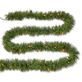 Holiday Time Pre-Lit Soft Artificial Clear Incandescent Christmas Garland Lights - 25 ft
