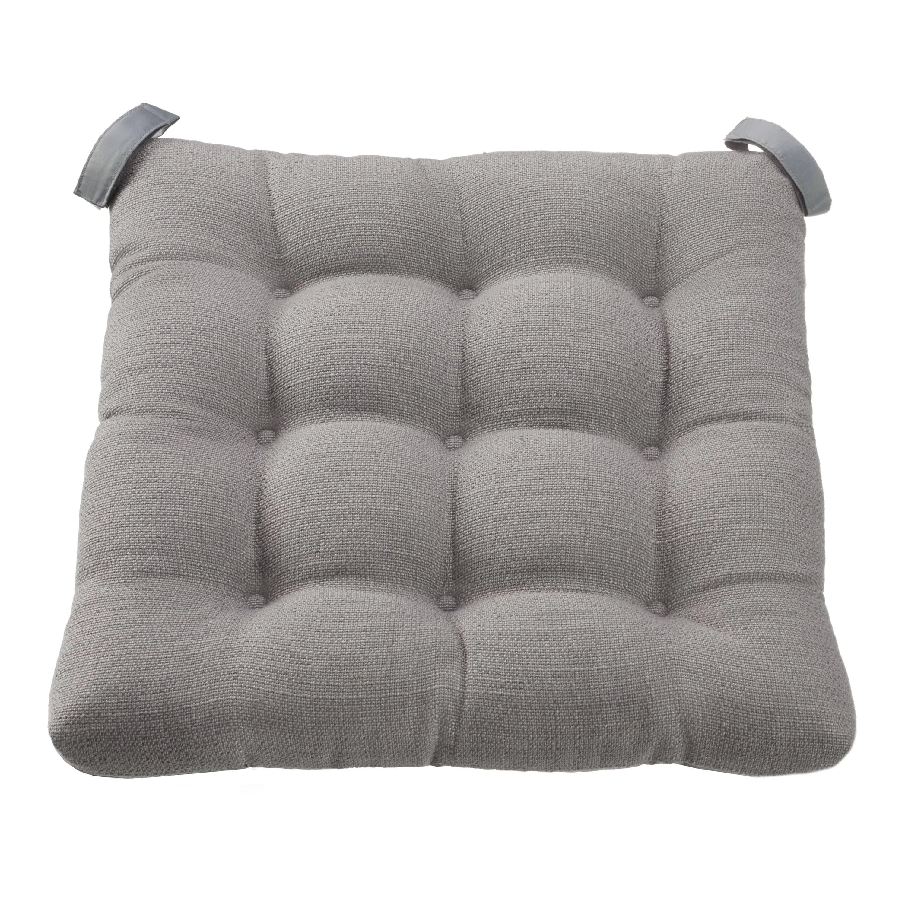 Mainstays Gray Color Textured Chair Seat Pad Chair Cushion - Each