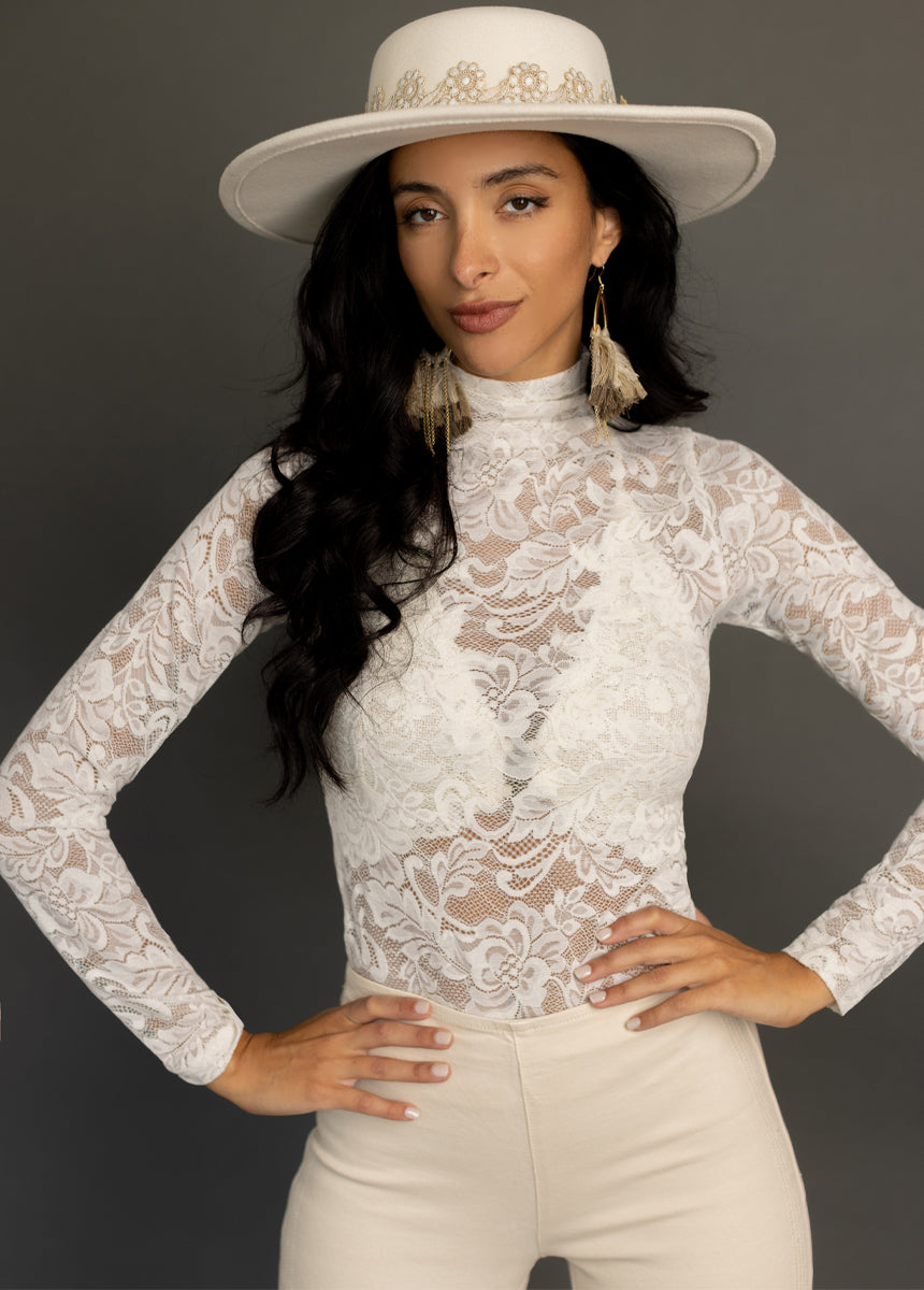 Women Iris Top in Cream