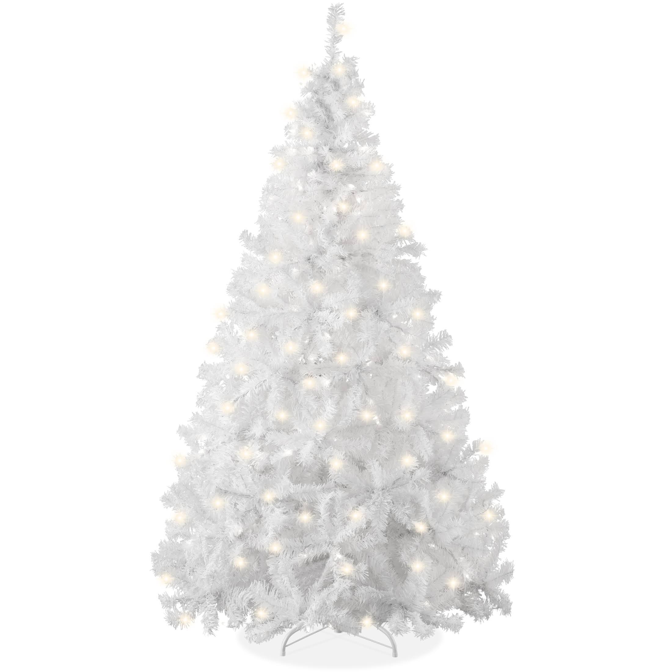 Best Choice Products 9ft Pre-Lit Premium Hinged Artificial Christmas Pine Tree w/ 900 Lights, Metal Stand, 2,000 Tips
