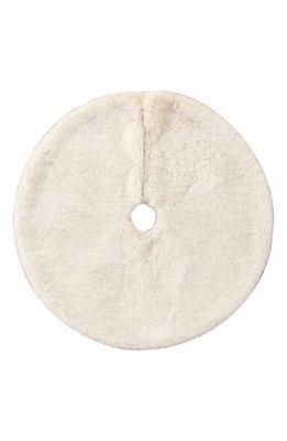 Balsam Hill Lodge Faux Fur Tree Skirt in Cream