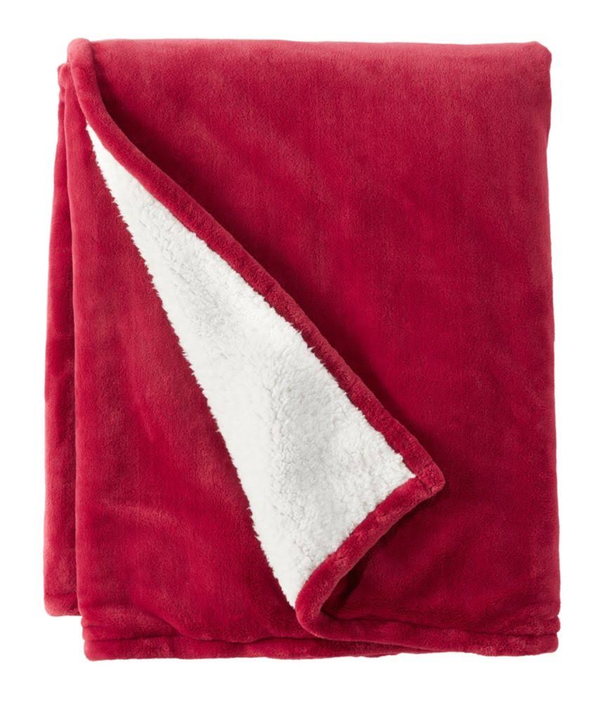 Wicked Plush Sherpa Throw Red Extra Large Size | L.L.Bean