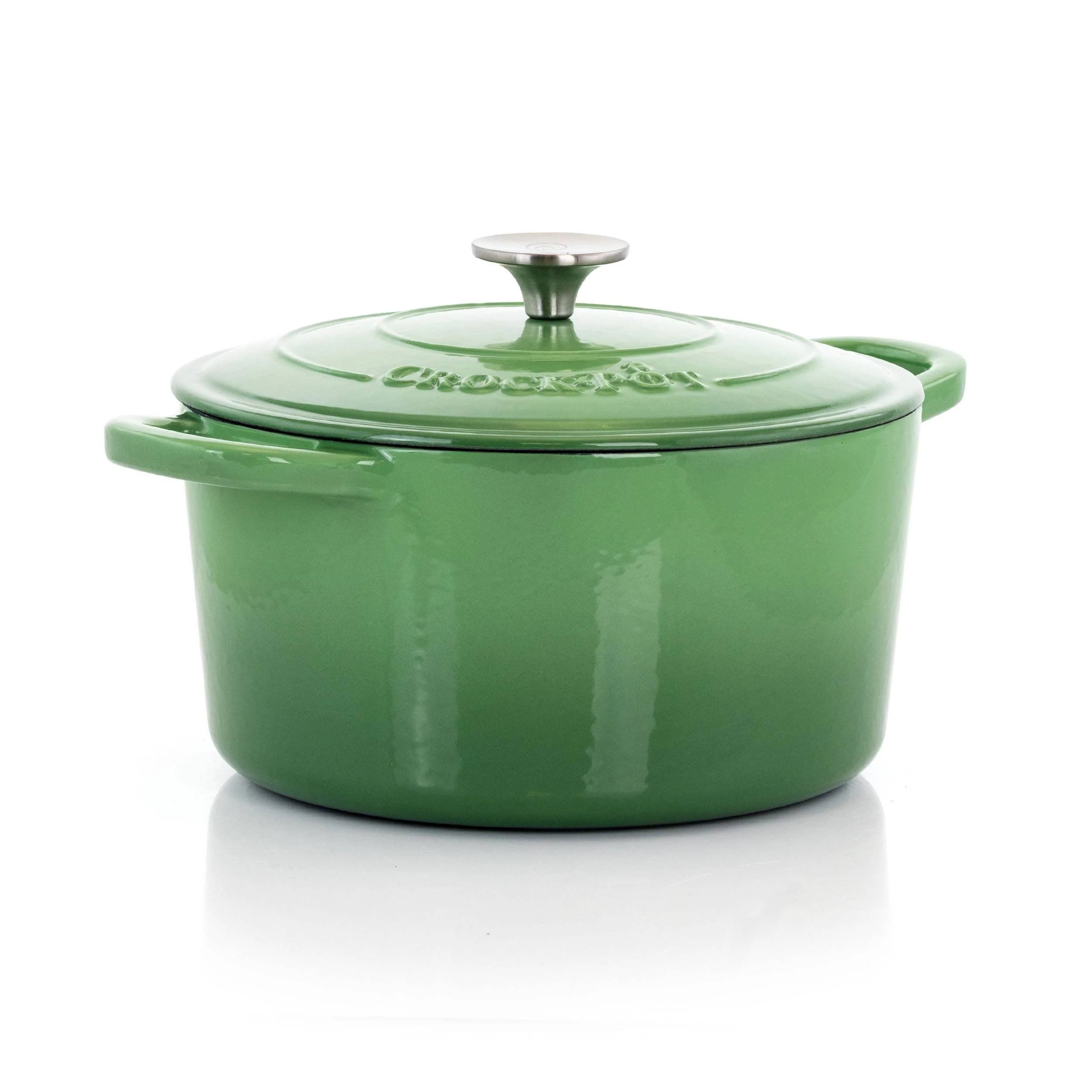 Crock-pot 5 Qt. Artisan Enameled Cast Iron Dutch Oven in Pistachio Green - 2 Piece