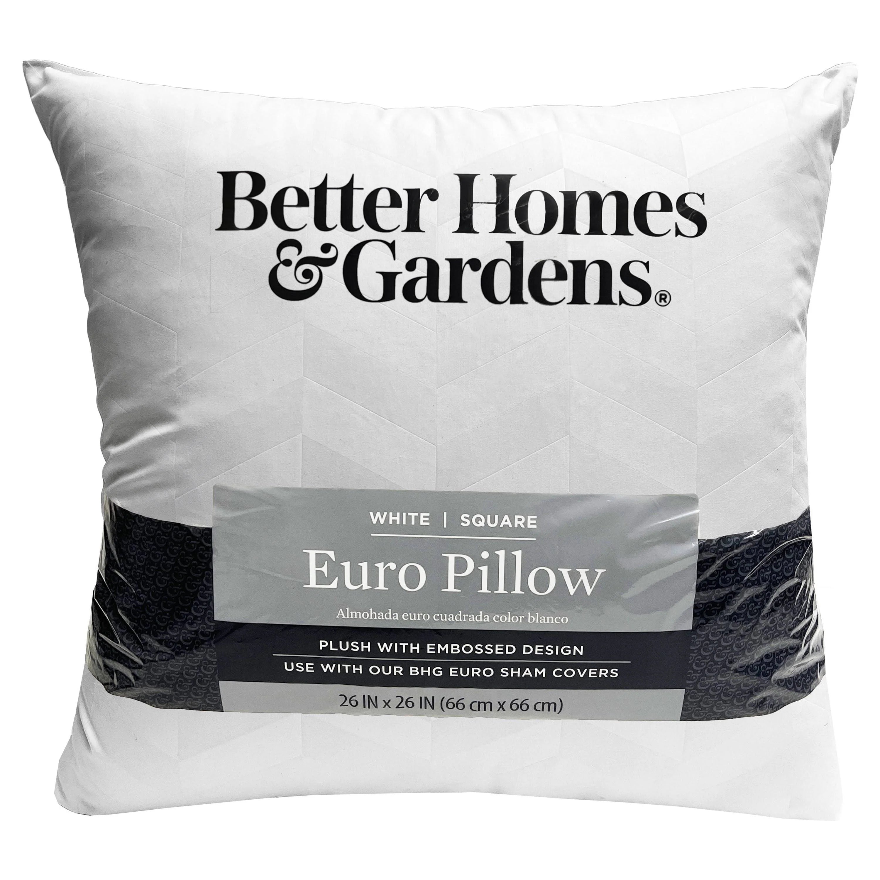 Better Homes and Gardens Euro Pillow, White