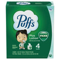 Puffs Plus Lotion Facial Tissue with the Scent of Vicks, 2-Ply - 4 boxes