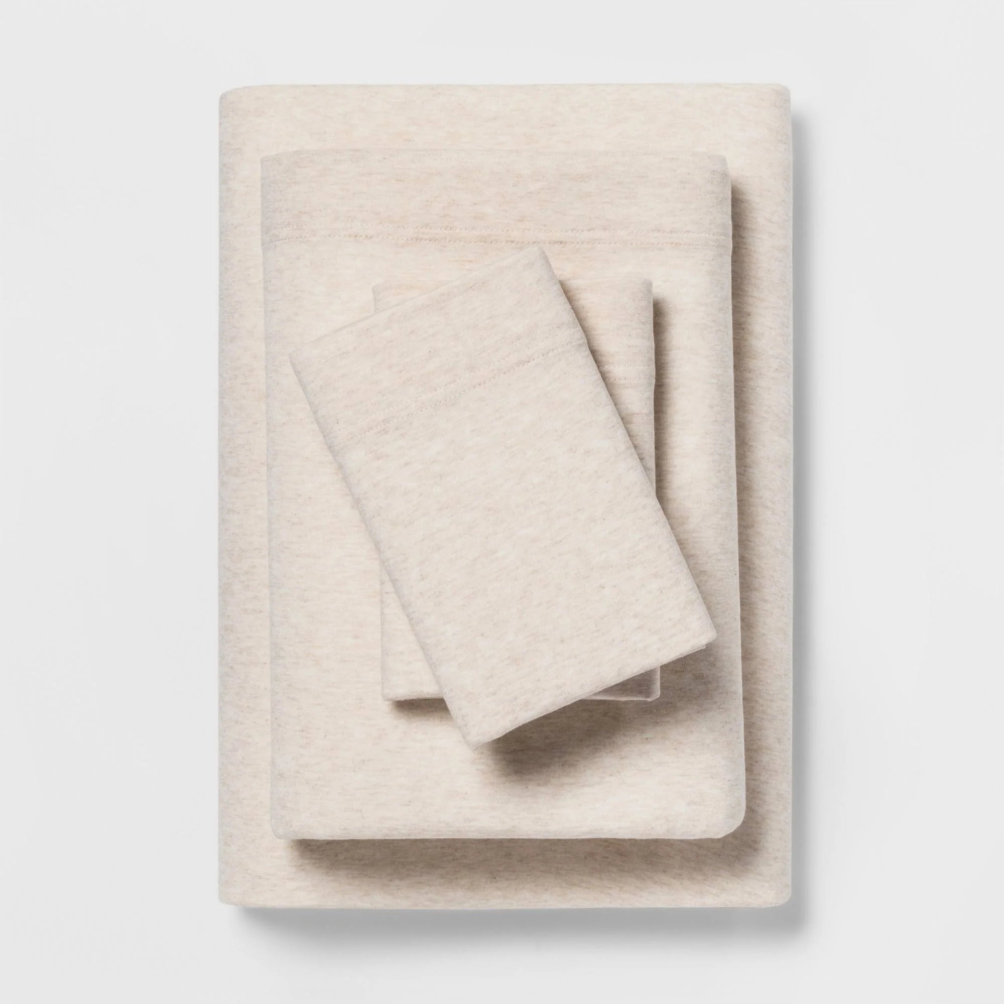 Full Jersey Sheet Set Heather Tan - Room Essentials