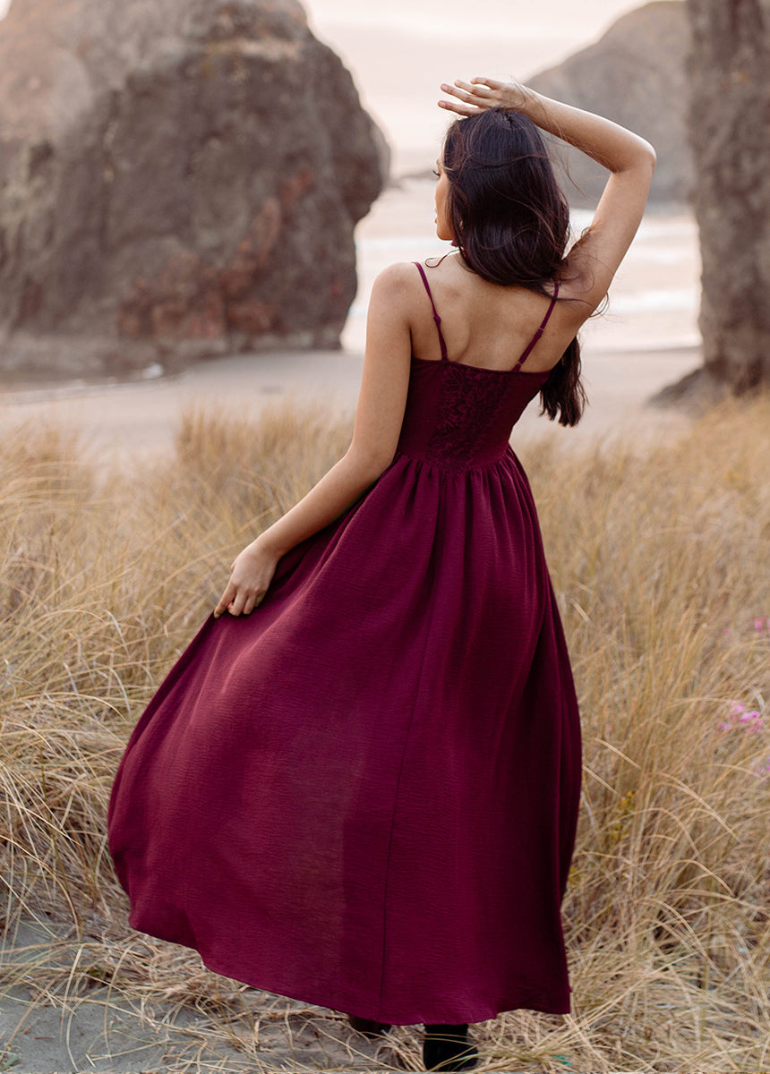 Women Holland Dress in Plum