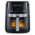 Gourmia 6-qt Digital Window Air Fryer with 12 Presets & Guided Cooking Black