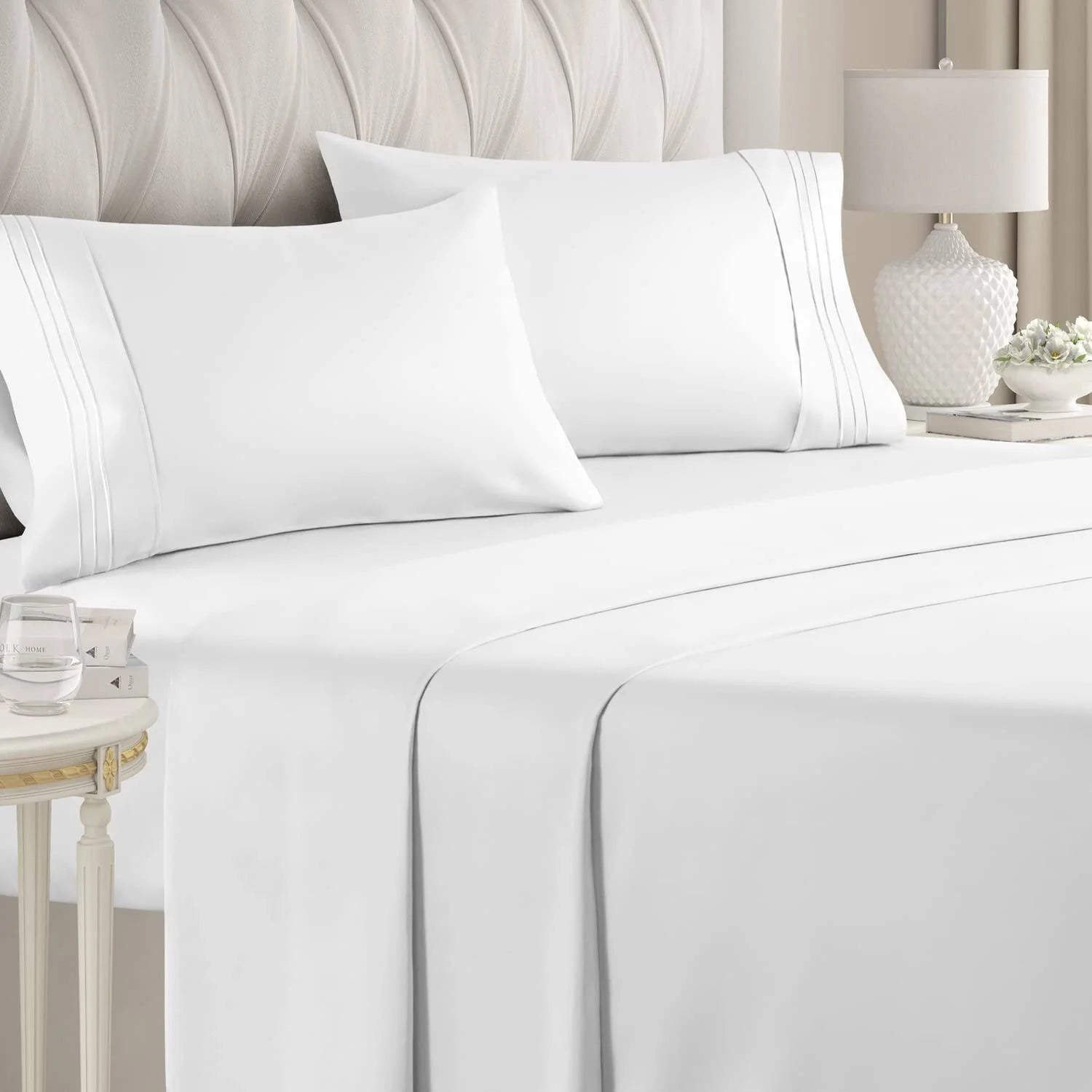 Full Size 4 Piece Sheet Set - Comfy Breathable & Cooling Sheets - Hotel Luxury Bed Sheets for Women & Men - Deep Pockets, Easy-Fit, Extra Soft &