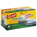 Glad Odor Shield Tall Drawstring Kitchen Bags, 13 Gallon, Lavender - 40 count