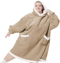 Bedsure Wearable Blanket Hoodie - Sherpa Fleece Hooded Blanket for Adult As A Gift