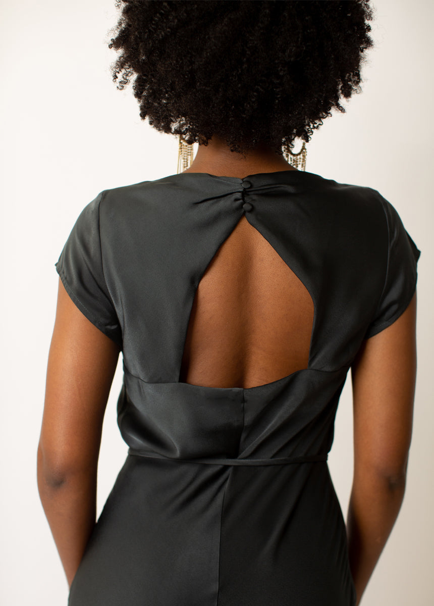 Women Haven Dress in Washed Black