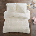 Intelligent Design Malea Full/Queen Ivory Shaggy Fur Duvet Cover Set