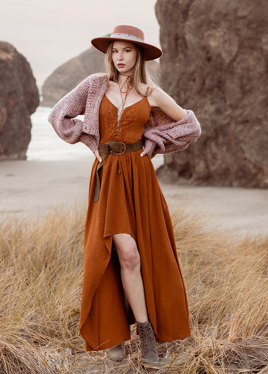 Women Holland Dress in Spice