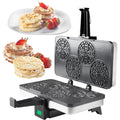 Piccolo Pizzelle Baker by Cucina Pro - 100% Non Stick, Makes 4 Mini