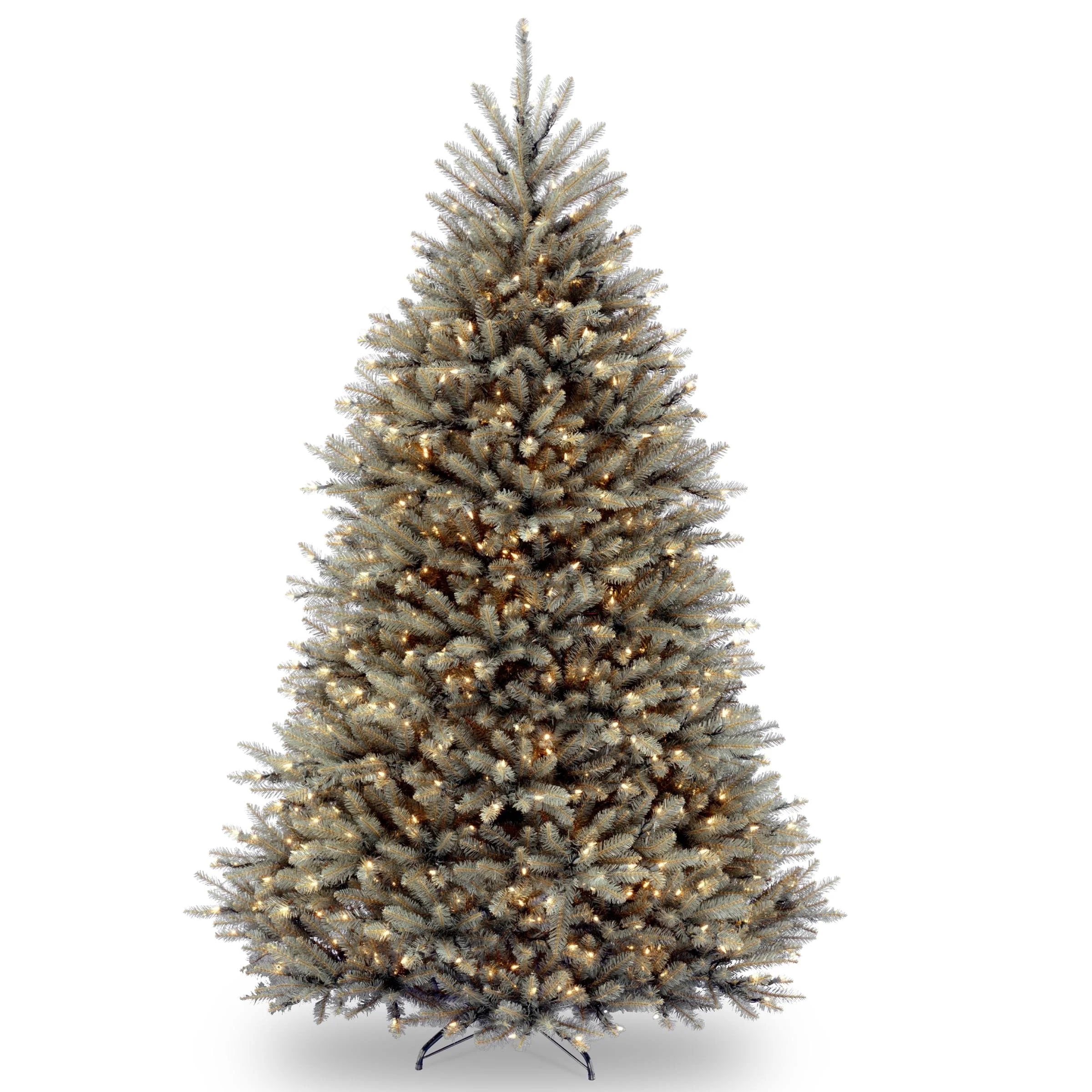 National Tree Company 7.5 ft. Dunhill Blue Fir Tree with Clear Lights, Green