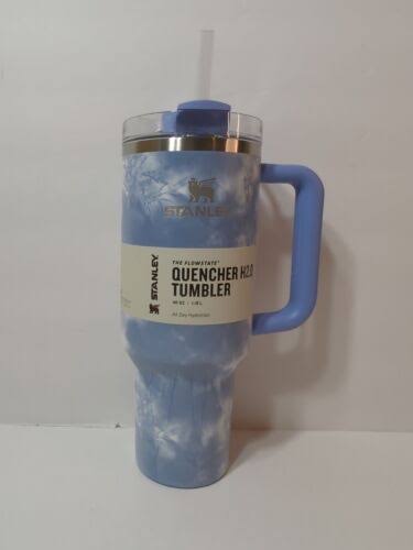 Stanley Dining | Stanley | Ocean Tie Dye 40 oz Quencher Tumbler | Color: Blue/White | Size: Os | Kecaruso23's Closet