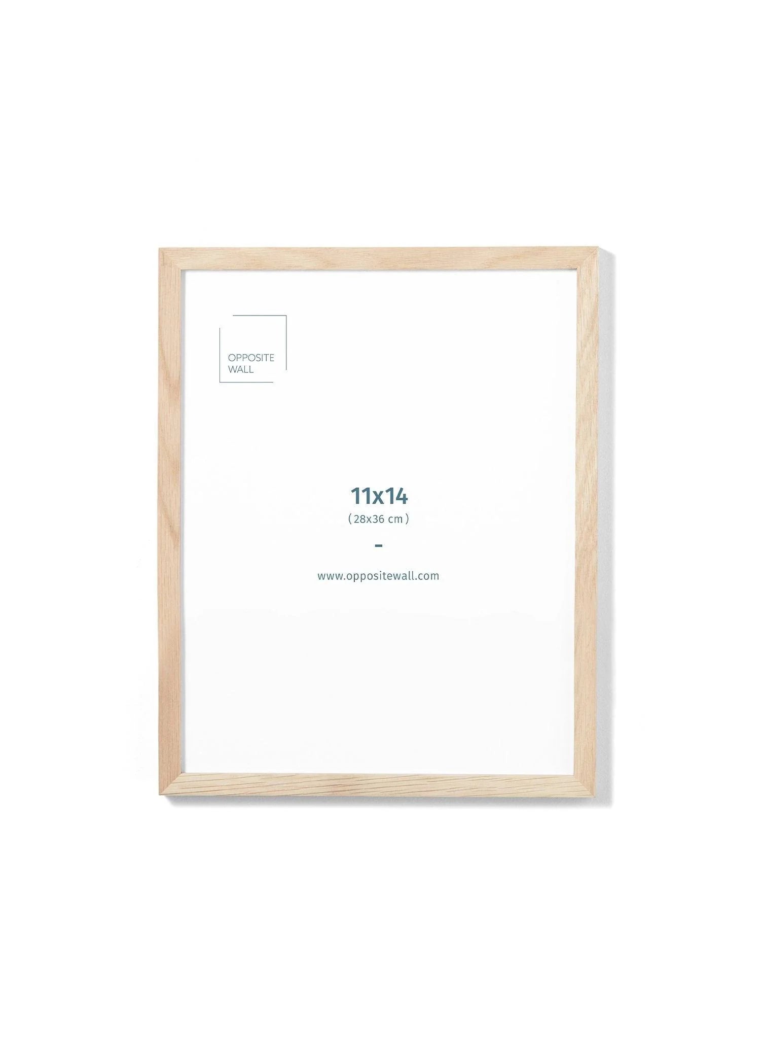 Opposite Wall (11x14 in 28x36 cm) Natural Solid Oak Wood Picture Frame Poster Frame Wall Photo Frame