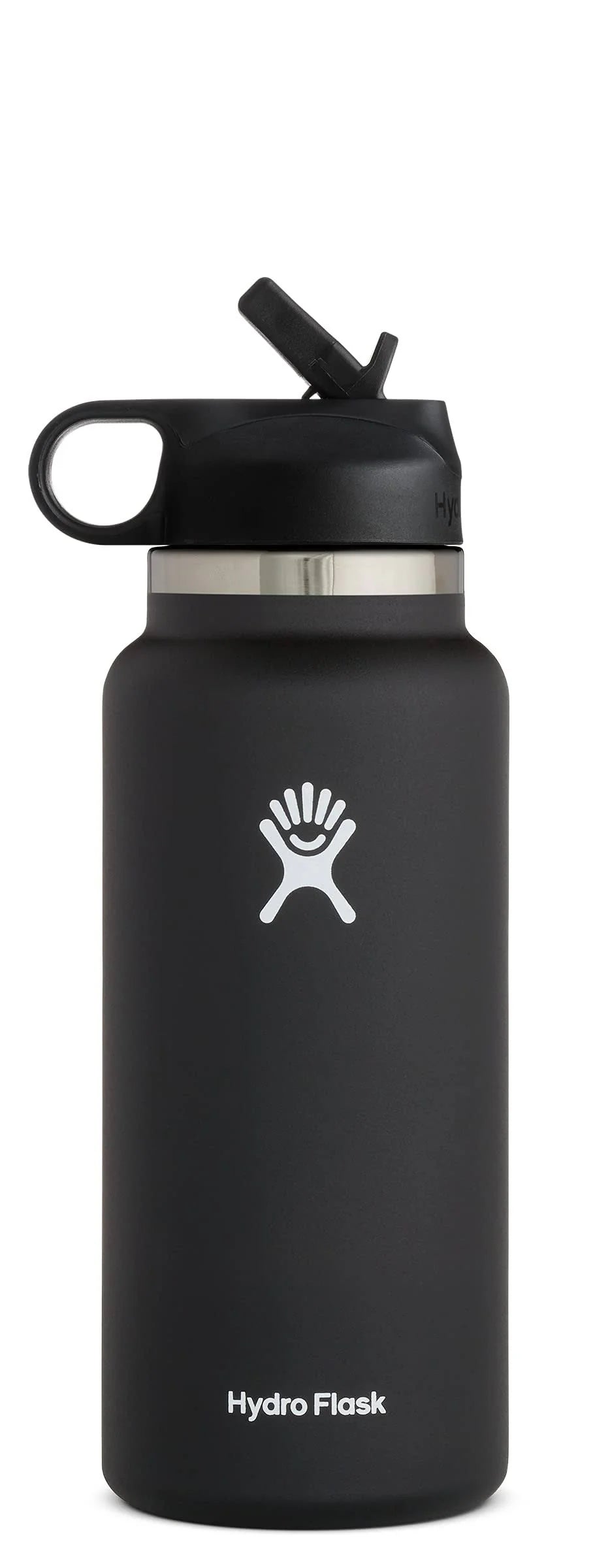 Hydro Flask 32 oz Wide Mouth Straw Lid Bottle, Black