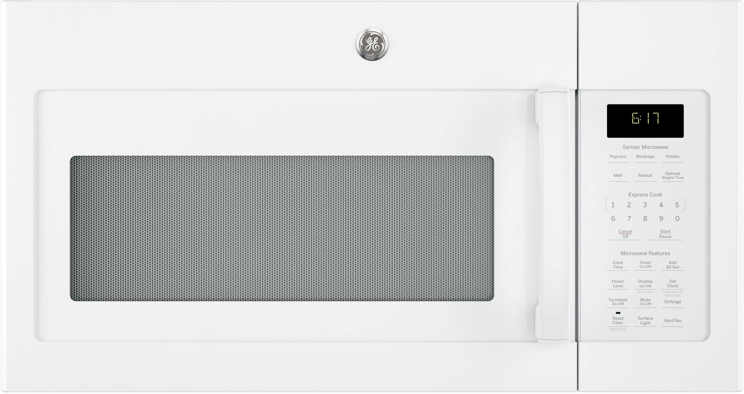 GE JVM6175DKWW 1.7 Cu. ft. Over-The-Range Sensor Microwave Oven White