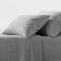 Queen Flannel Sheet Set Gray Solid - Threshold