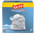 Glad ForceFlex Kitchen Pro Drawstring Trash Bags - Fresh Clean - 20 Gallon - 80
