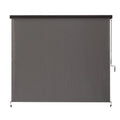 Coolaroo Full Valance Wand-Operated 8' x 8' Roller Shade - 95% UV Block, Pewter