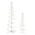 2-LED Lighted Spiral Christmas Tree Set Outdoor Lighted Holiday Decor