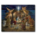 Courtside Market Nativity Scene Christmas Canvas Wall Art, 30x40