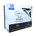 Mainstays Adult Plastic Notched Hangers - Arctic White - 16.5 x 9 x 0.25 in