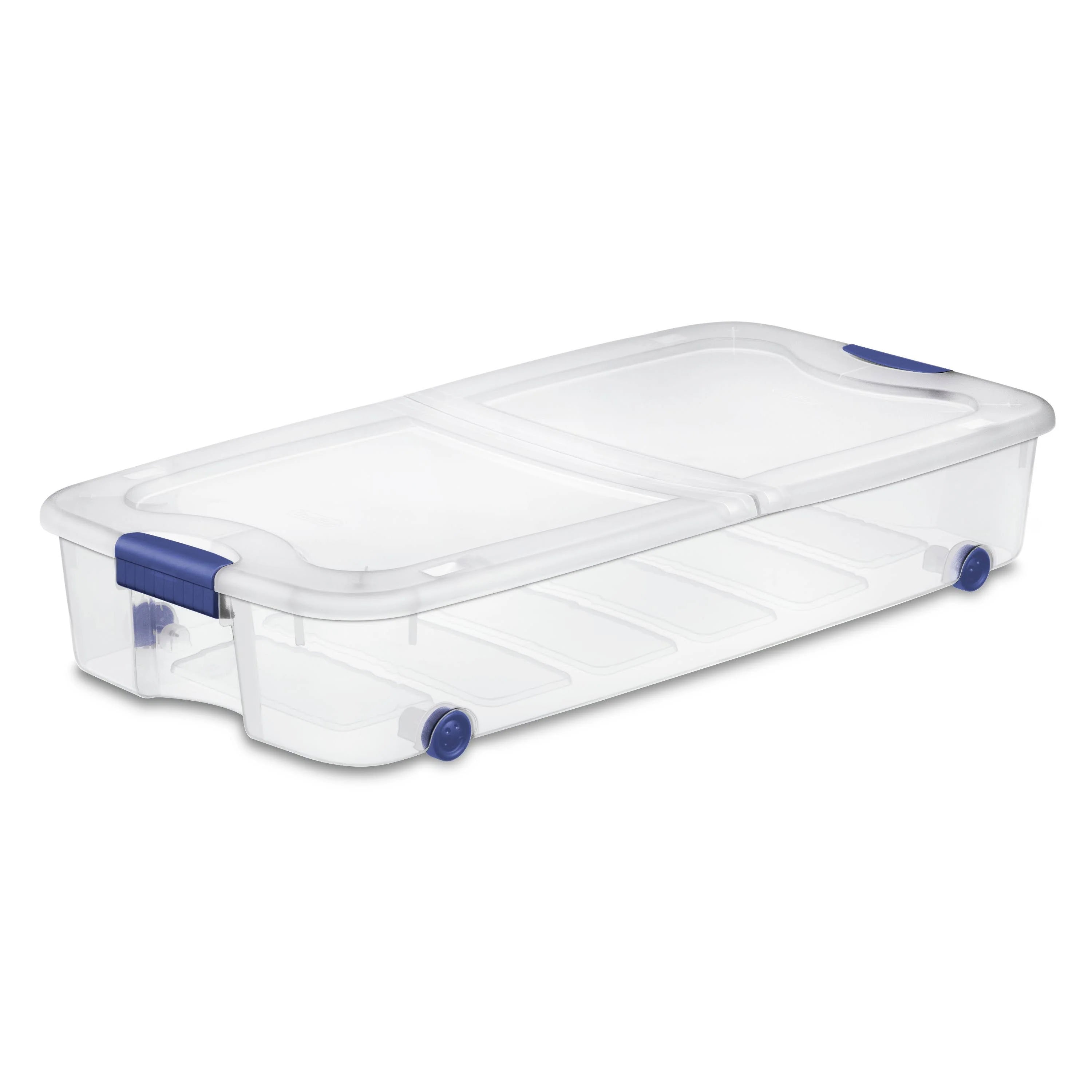Sterilite Plastic 66 Qt. Ultra Storage Box Stadium Blue Set of 4